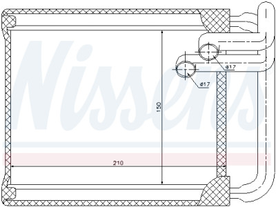 NISSENS 77632 Radiatore riscaldante
