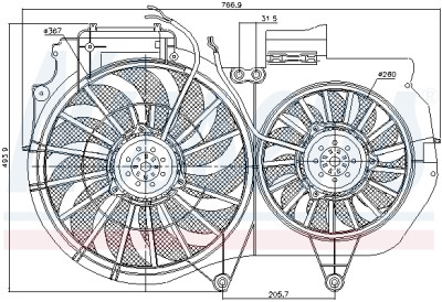 Ventola di raffreddamento del motore