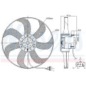 Ventola, Raffreddamento motore NISSENS 85725