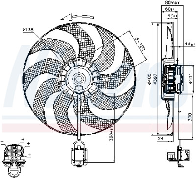 Ventola, Raffreddamento motore NISSENS 85748