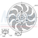 Ventola, Raffreddamento motore NISSENS 85755