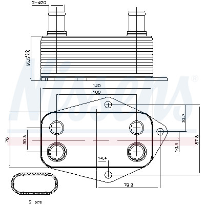 Radiatore olio, olio motore NISSENS 9.0675