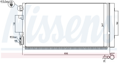 Condensatore, aria condizionata NISSENS 940259