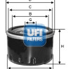 Filtro olio UFI 23.444.00