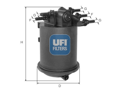 Filtro carburante UFI 24.086.00