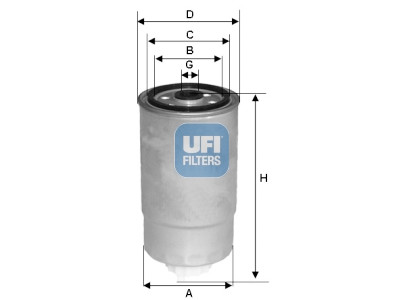 Filtro carburante UFI 24.H2O.04