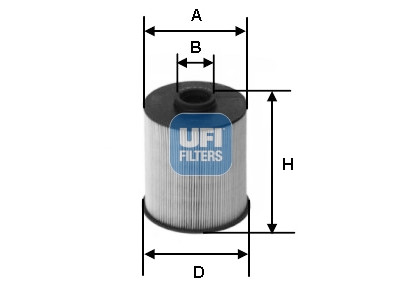 Filtro carburante UFI 26.006.00