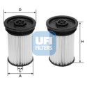 Filtro carburante UFI 26.071.00