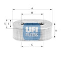 Filtro aria UFI 27.258.00