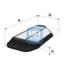 Filtro aria UFI 30.701.00