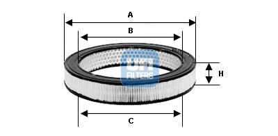 Filtro aria UFI 30.803.00