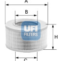 Filtro aria UFI 30.872.01