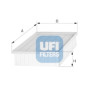 Filtro aria UFI 30.898.00