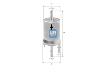 Filtro carburante UFI 31.833.00