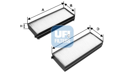 Filtro aria abitacolo UFI 53.121.00