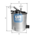 Filtro carburante UFI 55.394.00