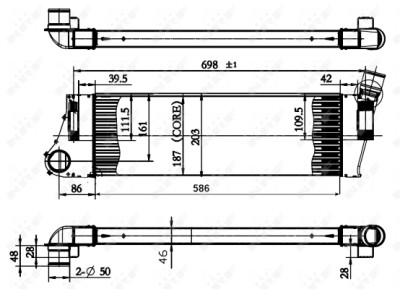 Raffreddatore dell'aria di aspirazione NRF 30899