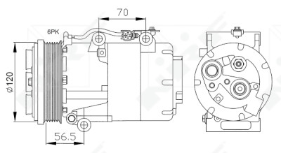 Compressore, aria condizionata NRF 32250