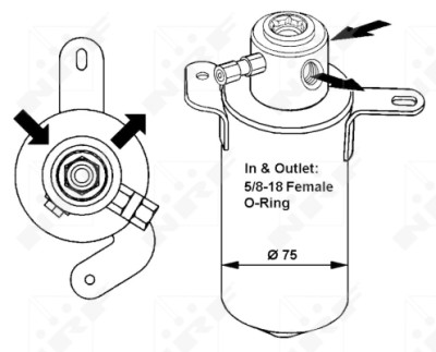 Filtro disidratatore, aria condizionata NRF 33039