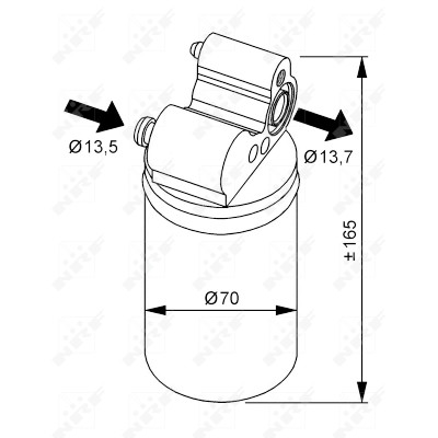 Filtro disidratatore, aria condizionata NRF 33313