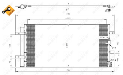 Condensatore, aria condizionata NRF 350046