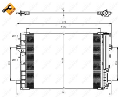 Condensatore, aria condizionata NRF 350081
