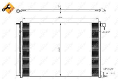 Condensatore, aria condizionata NRF 350082