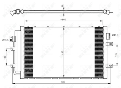 Condensatore, aria condizionata NRF 350083