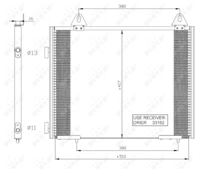 Condensatore, aria condizionata NRF 35351