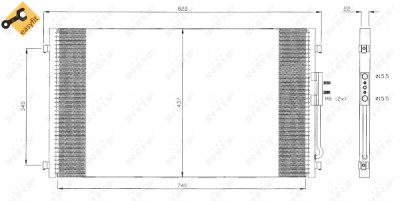 Condensatore, aria condizionata NRF 35383