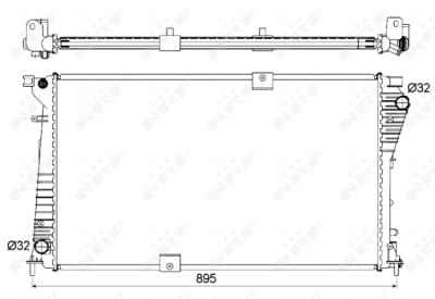 Radiatore, raffreddamento motore NRF 53123