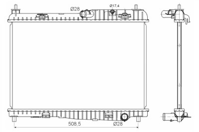 Radiatore, raffreddamento motore NRF 53152