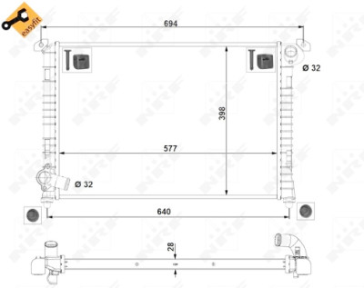 Radiatore, raffreddamento motore NRF 53807