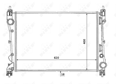 Radiatore, raffreddamento motore NRF 53935