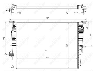Radiatore, raffreddamento motore NRF 53965