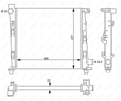 Radiatore, raffreddamento motore NRF 54717