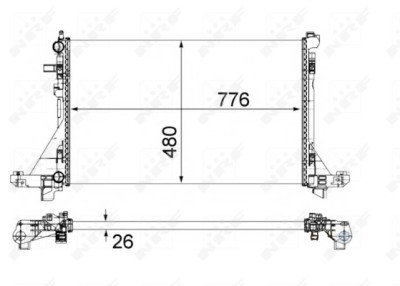 Radiatore, raffreddamento motore NRF 58482