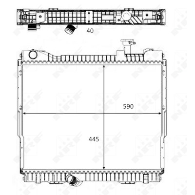 Radiatore, raffreddamento motore NRF 58484