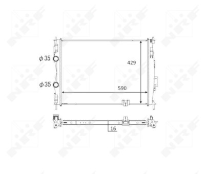Radiatore, raffreddamento motore NRF 59061