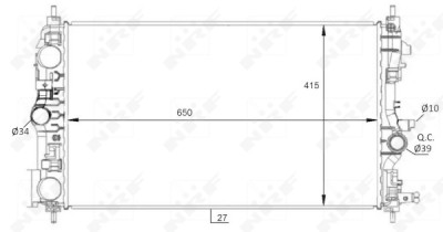 Radiatore, raffreddamento motore NRF 59076