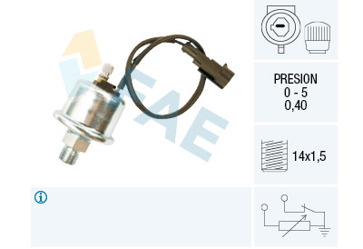 Sensor, presión de aceite