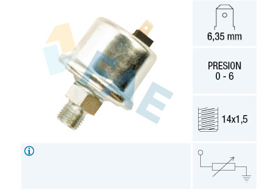 Sensor, presión de aceite
