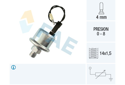 Sensor, presión de aceite