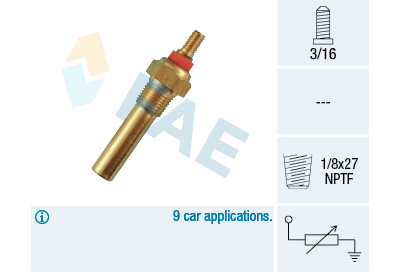 Sensore, Temperatura refrigerante