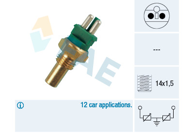 Sensor, temperatura del refrigerante