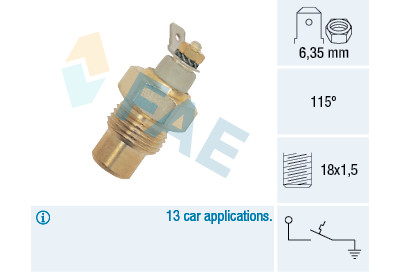 Termocontatto, Spia segnalazione refrigerante