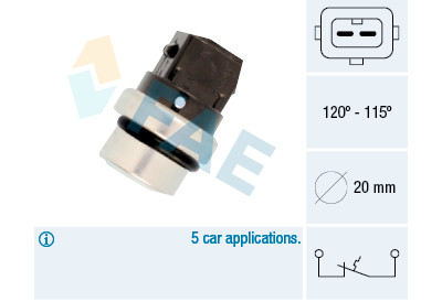 Interruttore termico, ventola radiatore FAE 367-00
