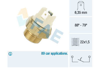 Interruttore termico, ventola radiatore FAE 370/40