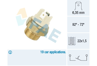 Interruttore termico, ventola radiatore FAE 37080