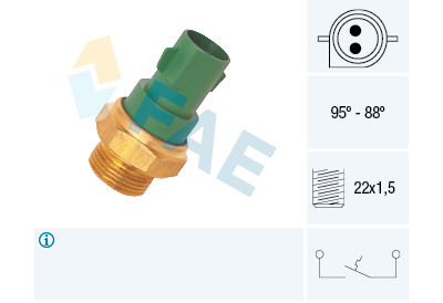 Interruttore termico, ventola radiatore FAE 37240
